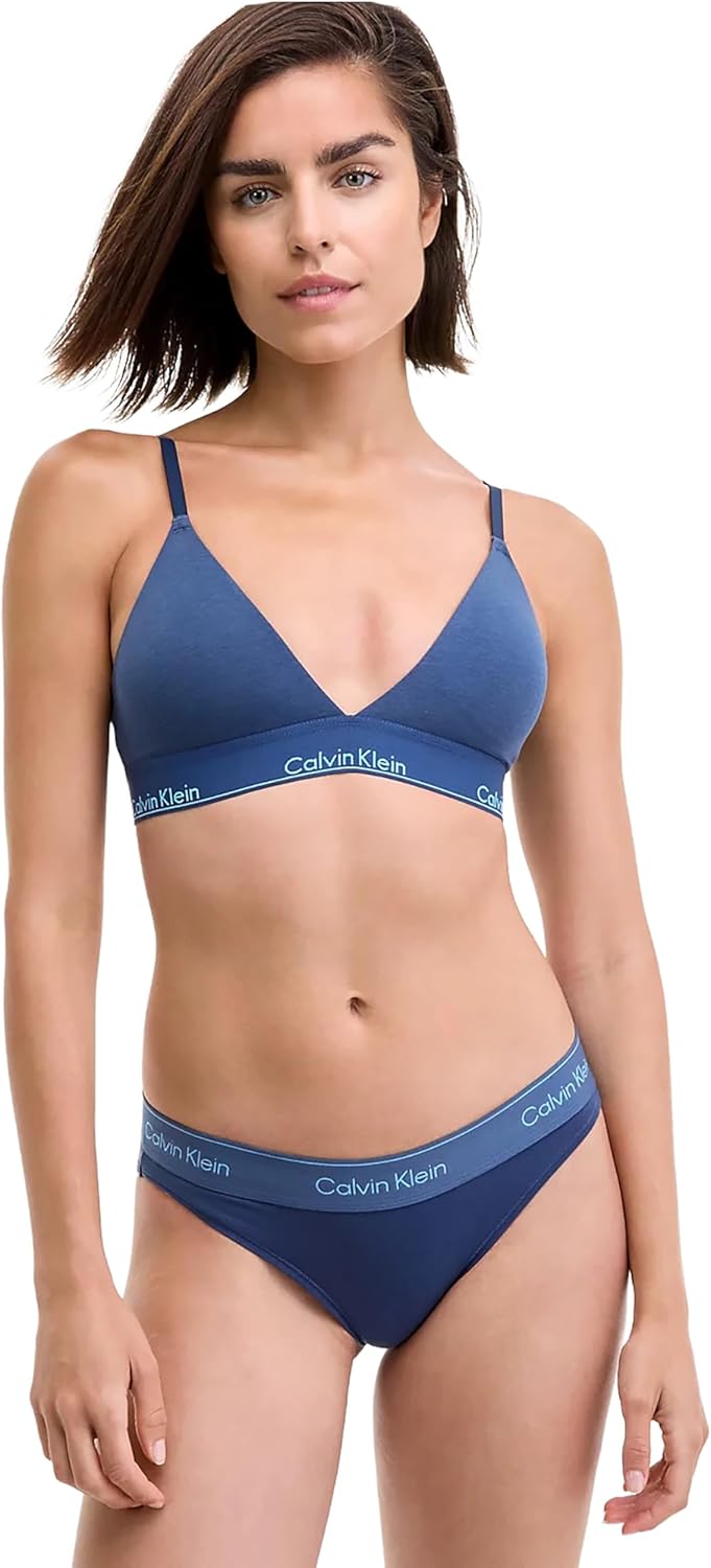 Calvin Klein Women's Icon Cotton Modal Lightly Lined Triangle Bralette - Image 2
