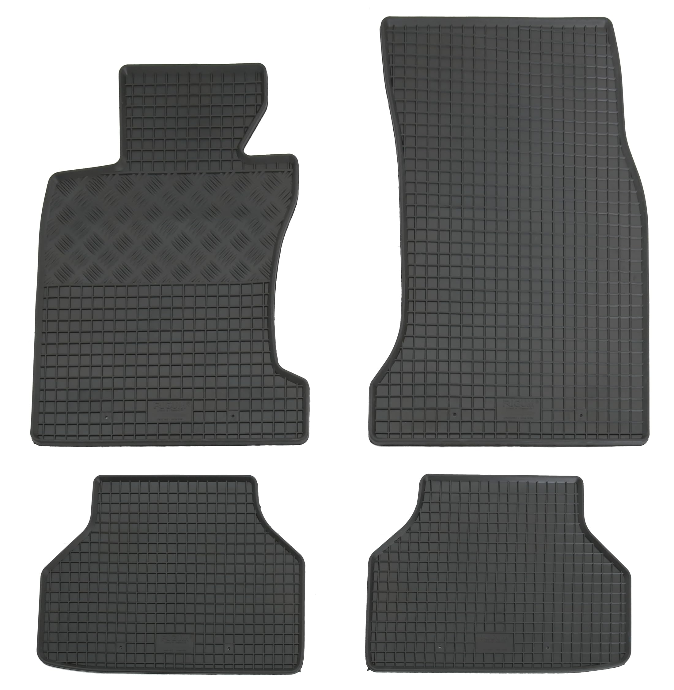 Juego de Alfombrillas de Goma, 4 Piezas, Alfombrillas de Goma