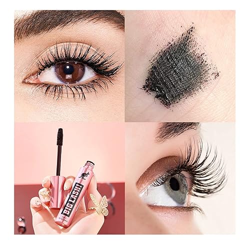 Miniatura 4 de Outfmvch Wild Mega - Pestañas gruesas, fibra alargadora, impermeable, hipoalergénica, suave, pestañas voluminizadoras, color negro