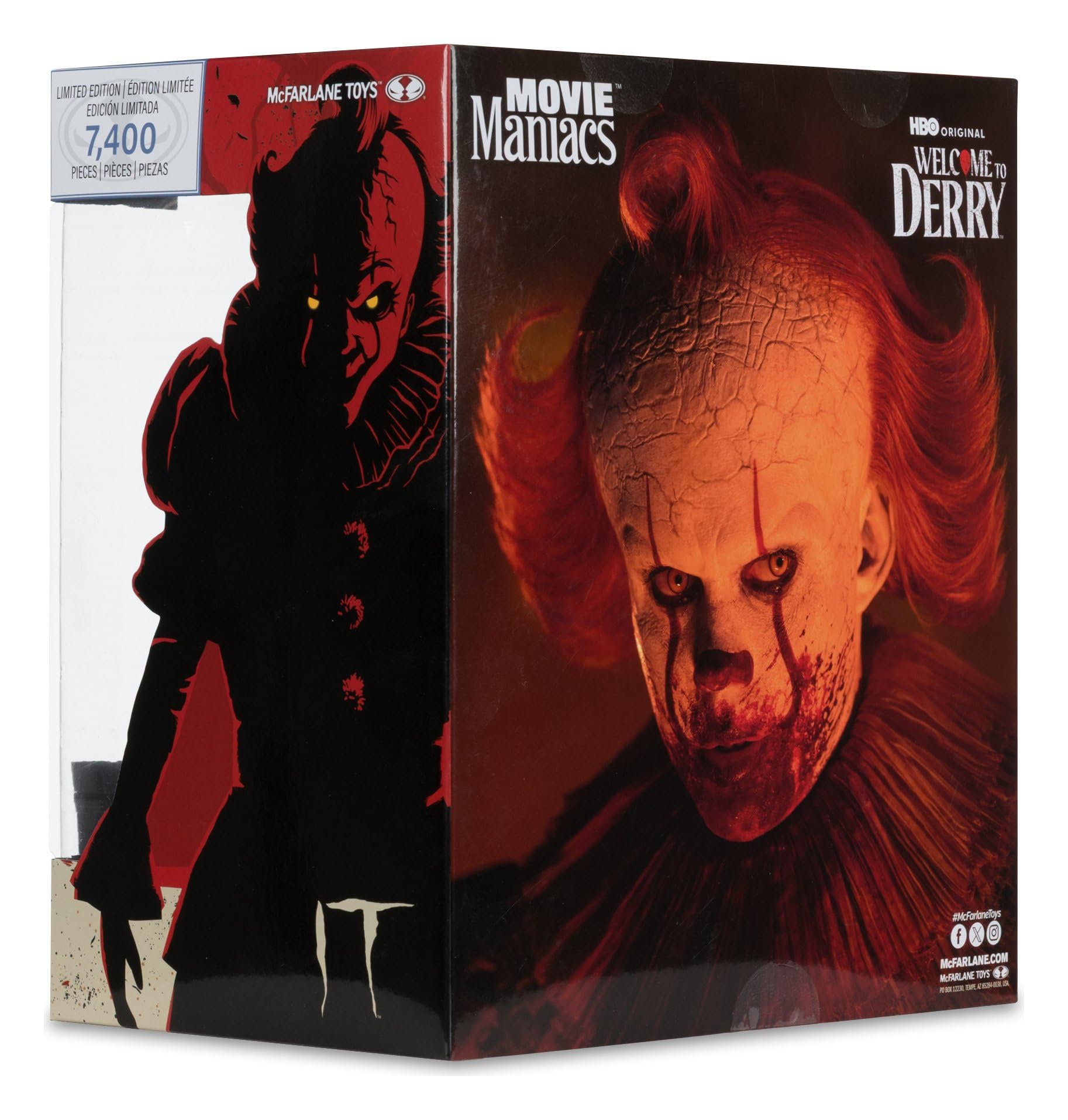 McFarlane Es Welcome to Derry Movie Maniacs Figur Pennywise (Bloody) 16 cm