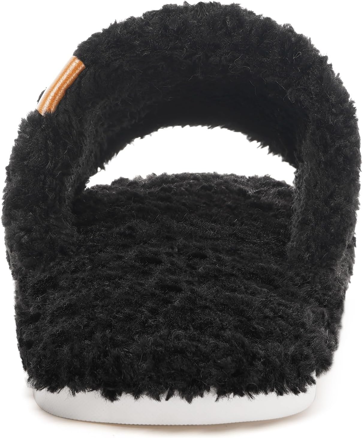 Dokela Fuzzy Open Toe Slippers for Men Soft Memory Foam Indoor House Shoes Slip On Cozy Bedroom Slippers Lightweight Non-Slip Home Slides - Image 6