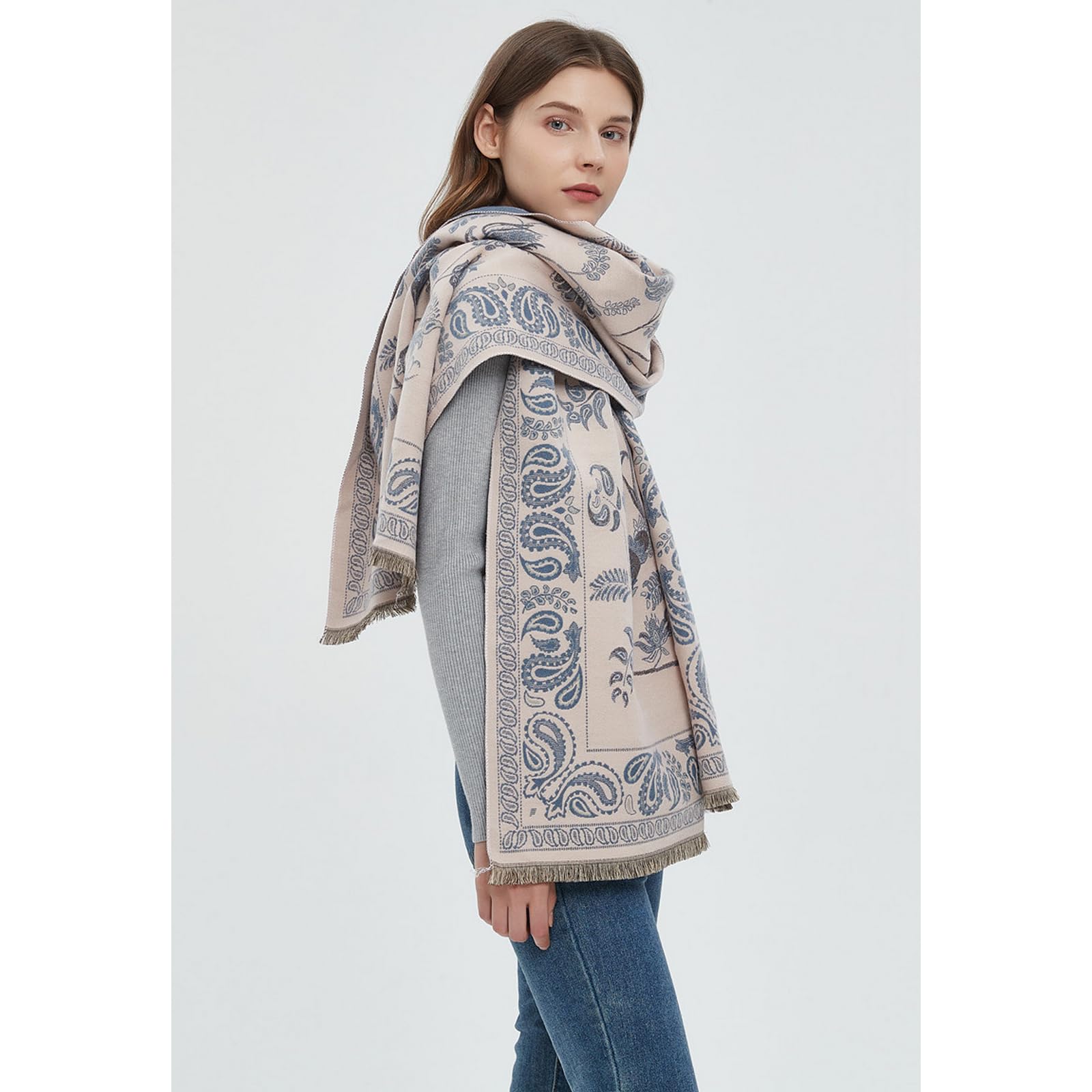 Foulard Donna Scialle Morbido Scaldacollo Caldo Alla Moda Autunno E Inverno Due In Uno