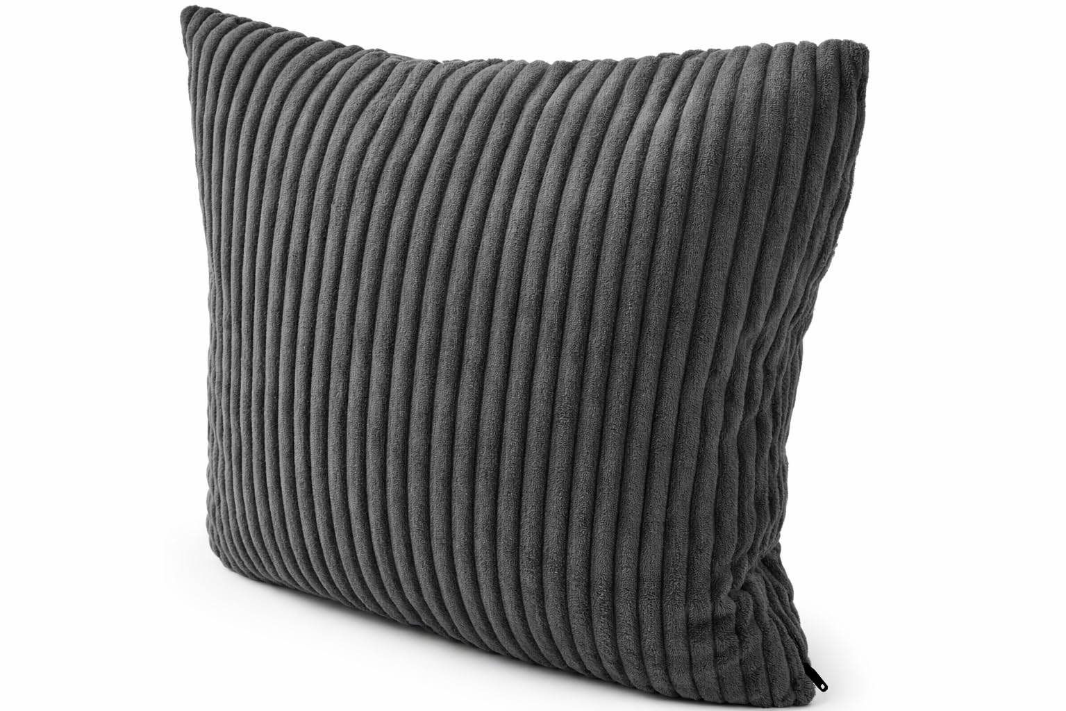 POKAR Pallet Decorative Cushion 40x40 cm | Soft Corduroy Garden Sofa Pillow with Removable Cover | Small Cushion for Pallet Furniture and Patio Seating | OEKO-TEX Certified | Made in EU | Dark Grey
