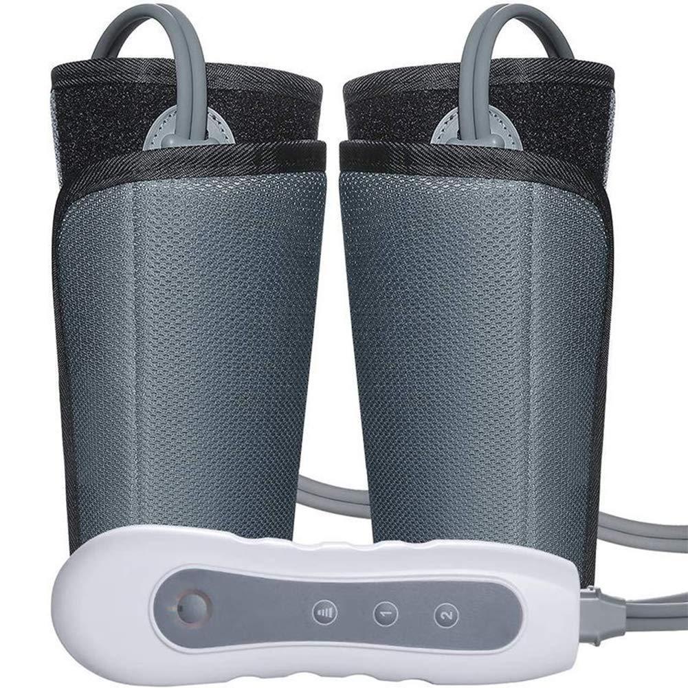 Massaggiatore per Gambe per circolazione Compressione d'Aria Senza Fili per Piedi e Polpacci Elettrico con Controller Portatile 3 Livelli di intensità 2 modalità Cambia a piacimento