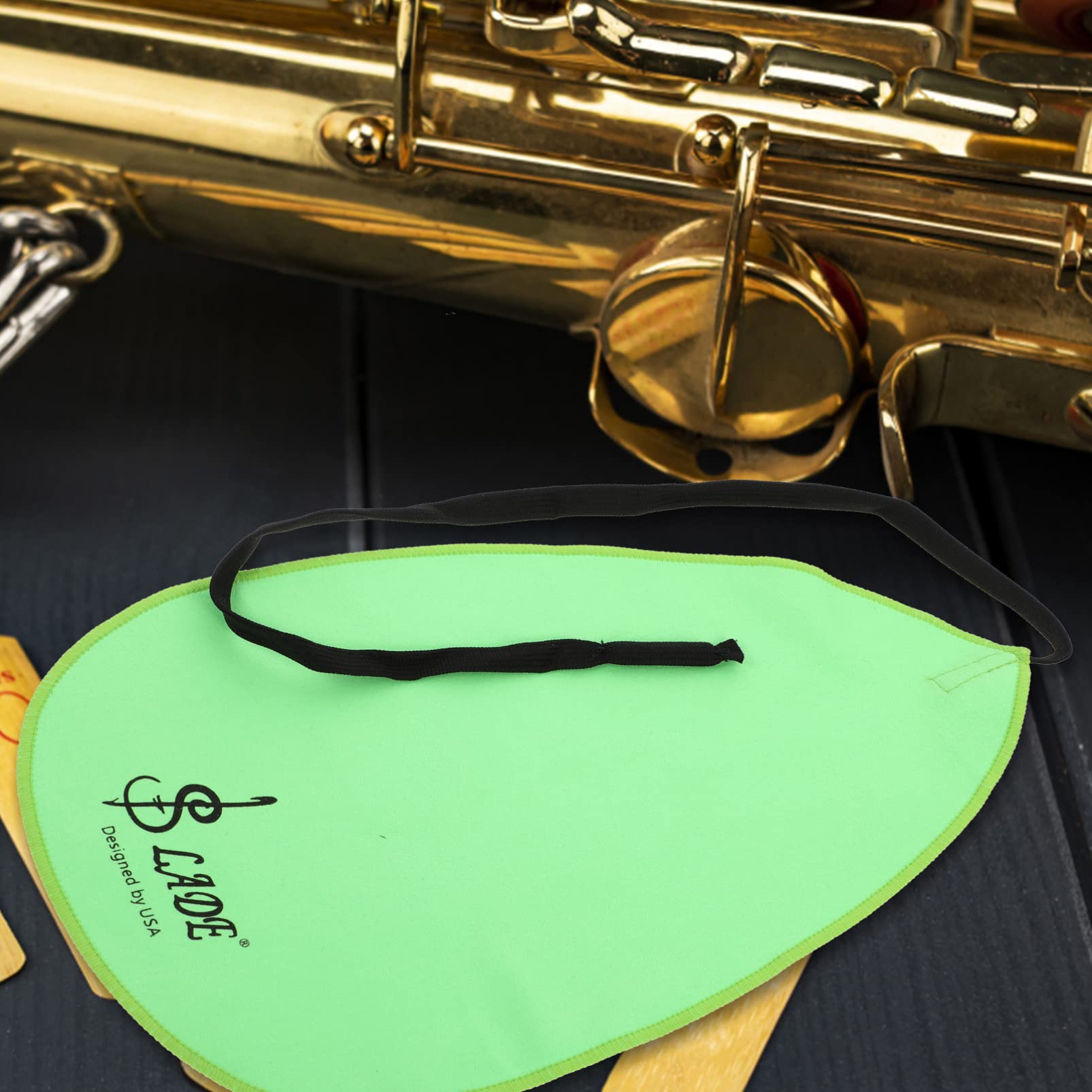SUPVOX Saxophone Cleaning Cloth Soft Wiping Cloth for Clarinet Flute and Sax Inside Tube Cleaner Practical Wind Instrument Maintenance Tool Green - Image 4