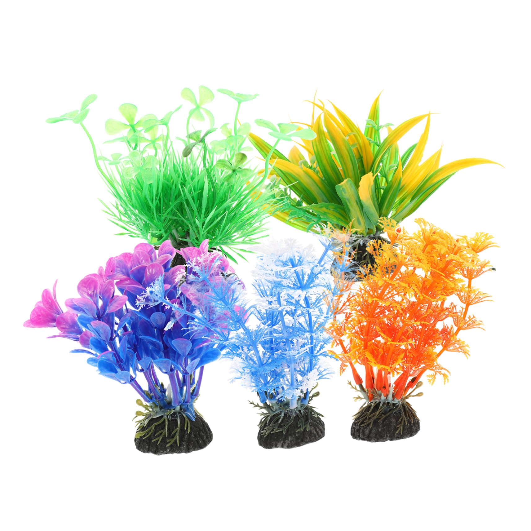 Cabilock 5 Series Artificial Plants Fake Plants Decoración Chic Decoración De Peces Estanque Falso Plantas De Plastico para Acuarios Plantas Artificiales De Peces El Plastico 5 Piezas X 5