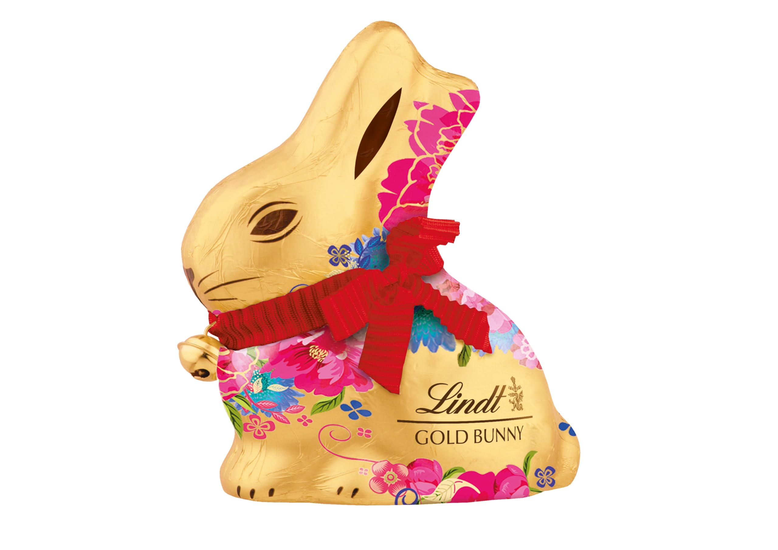Lindt Gold Bunny Flower Milk Chocolate Easter Bunny 100g – Iconic Foil Wrapped Bunny Made from Premium Swiss Chocolate – Seasonal Easter Chocolate Treat – Easter, gift