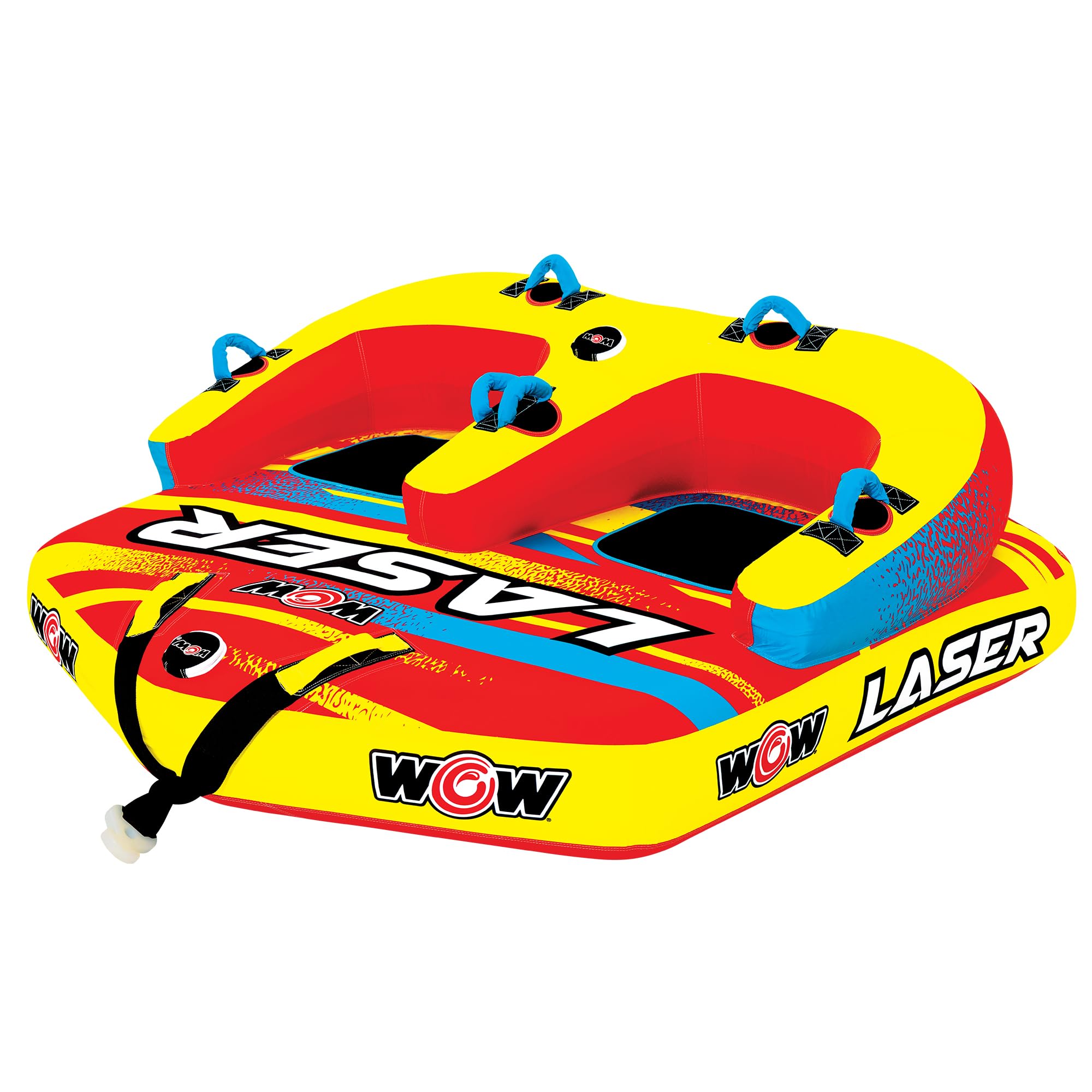 WOW Sports Laser Towable Tube for Boating - 1 to 3 Person Towable - Durable Tubes for Boating