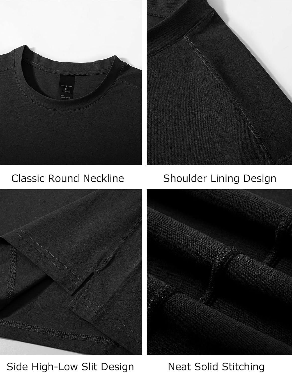 Flygo Mens Workout Shirts Athletic Running Gym Short Sleeve T-Shirts Quick Dry Sun Protection Cooling Active Tee Tops