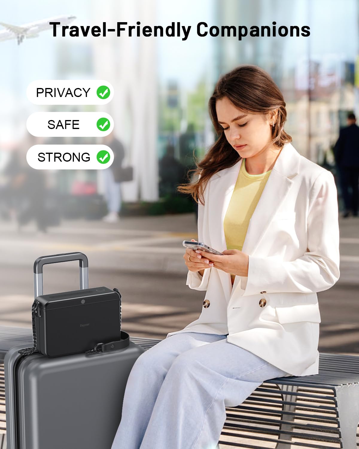 Dayear Anti-Theft Fingerprint Safe Lock Bag, MFi Certified Security Lock Boxes with Password - Image 4