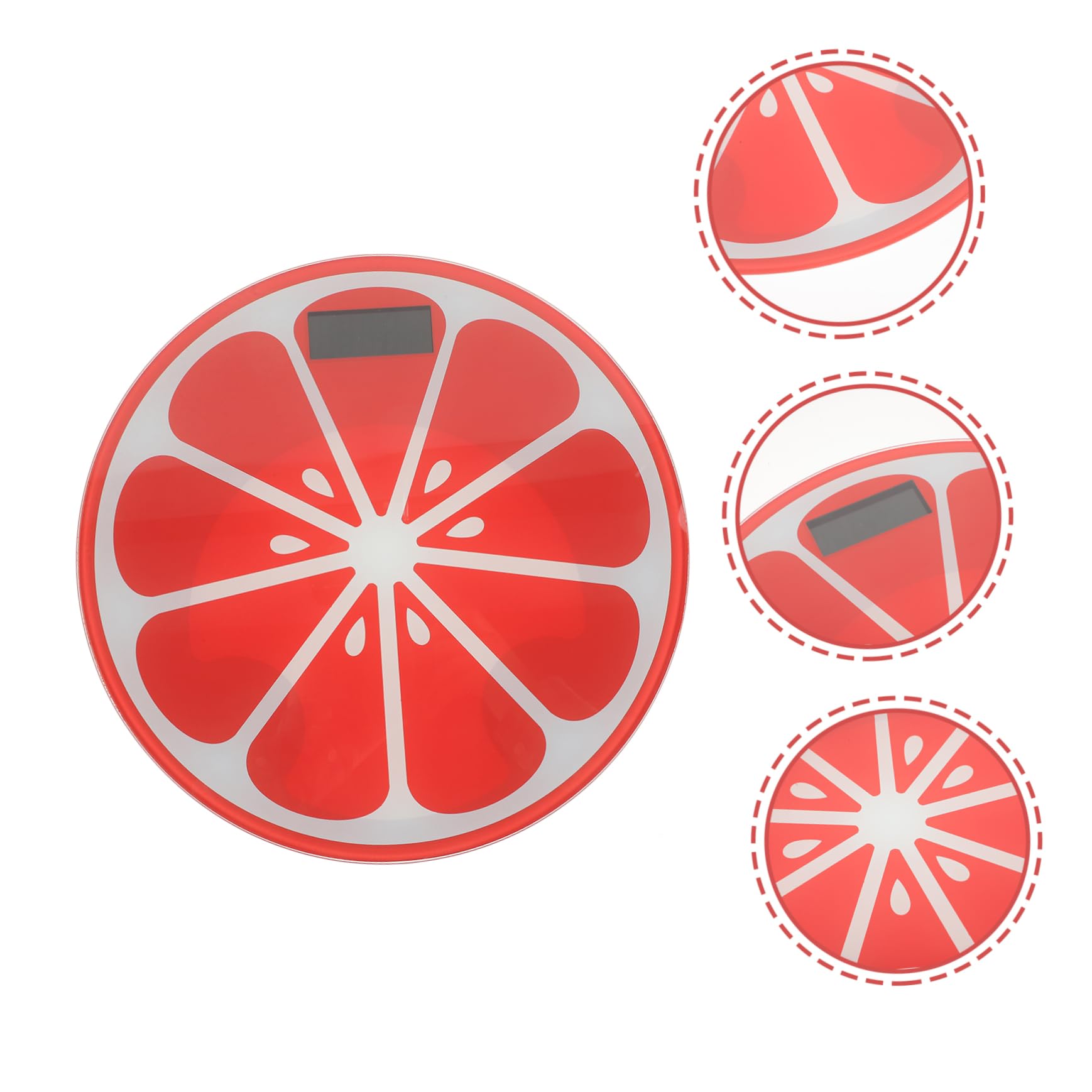 BESTYASH Dekorative Digitale Waage in Wassermelonenform Hochpräziser Sensor Gehärtetes Glas Tragbar und Leicht für Körpergewicht bis 180kg