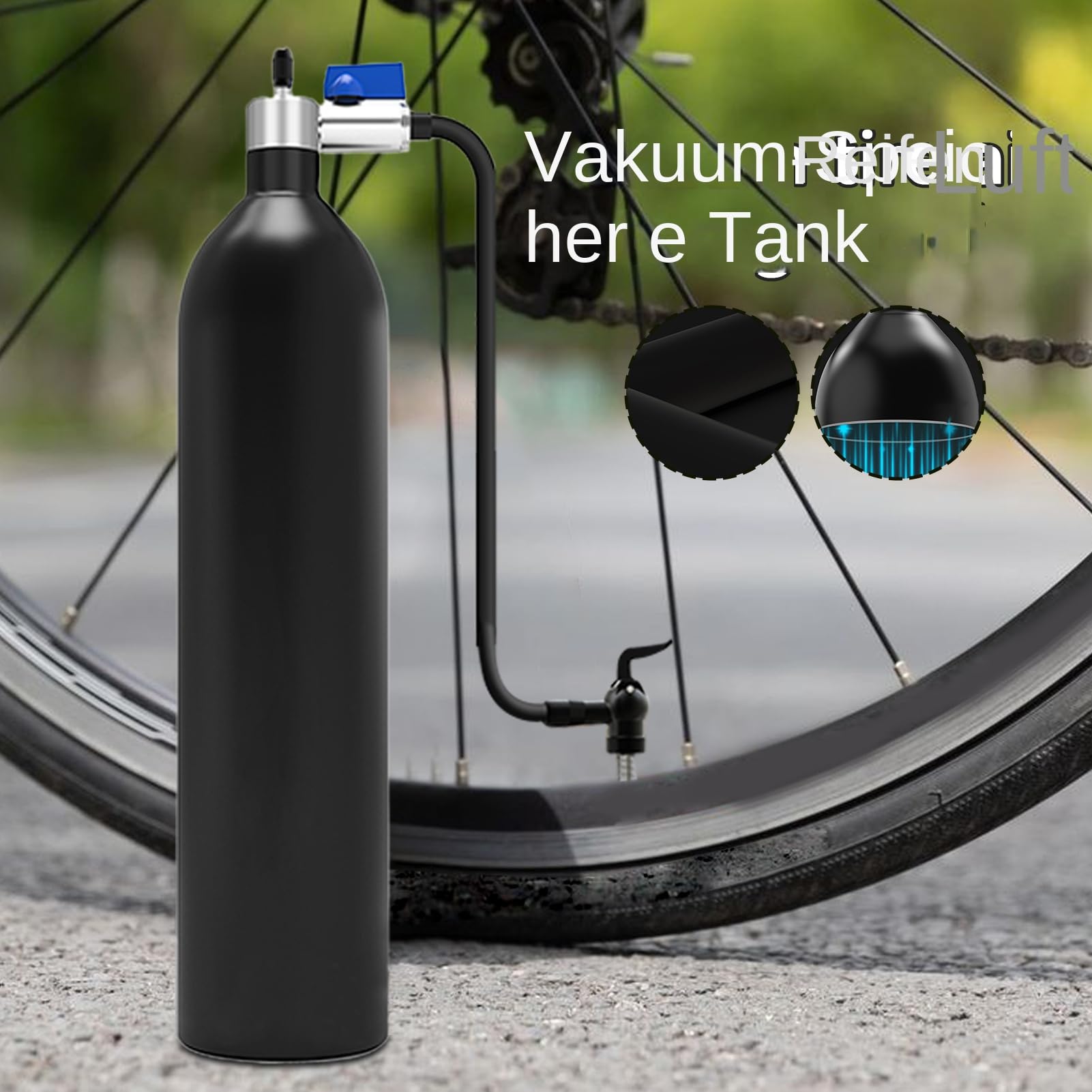 Pompa per Bici 200PSI 1.2L in Alluminio Leggero Pompa Portatile