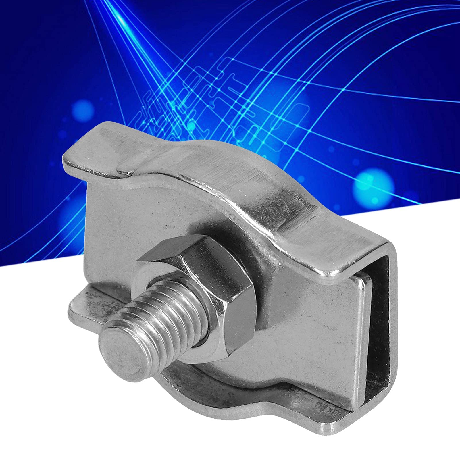 Cocoarm Clip per Funi Metalliche Morsetti per Cavi in ​​acciaio Inossidabile 304 Dispositivo di Bloccaggio Singolo 3 Dimensioni M2 M6 M10 per Manovre di Cavi per Funi Metalliche su e Costruzioni