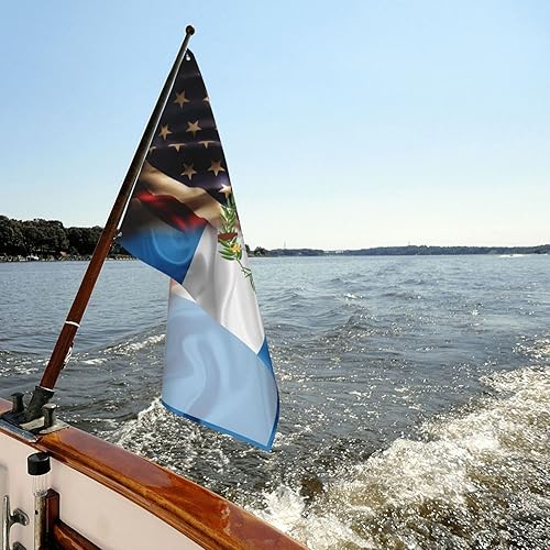 Miniatura 8 de Bandera de Guatemala y Estados Unidos, bandera de jardín y desfile, 3 x 5 pies