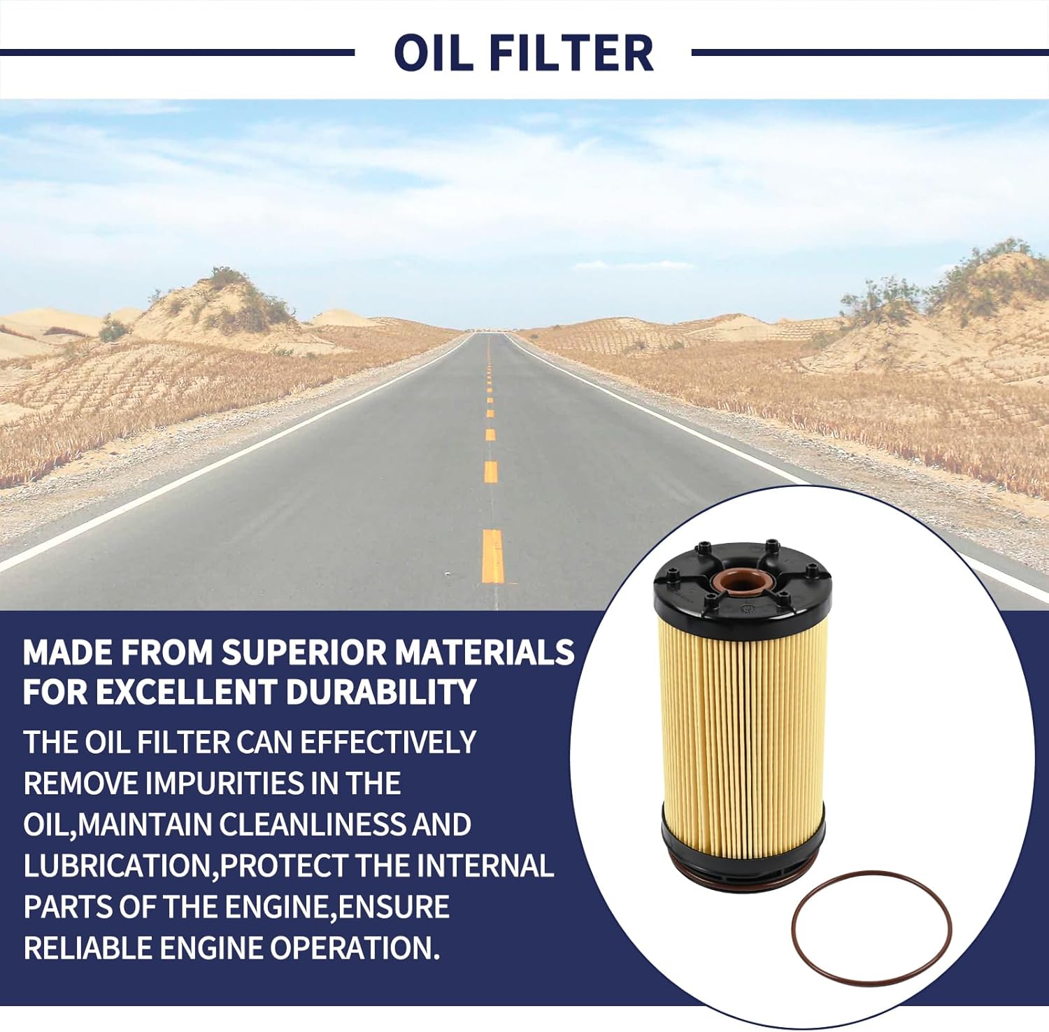 68677810AA Oil Filter Fit for Ram 2500/3500 Truck 2025 2026 6.7L L6 Cummins Diesel Turbo Engine