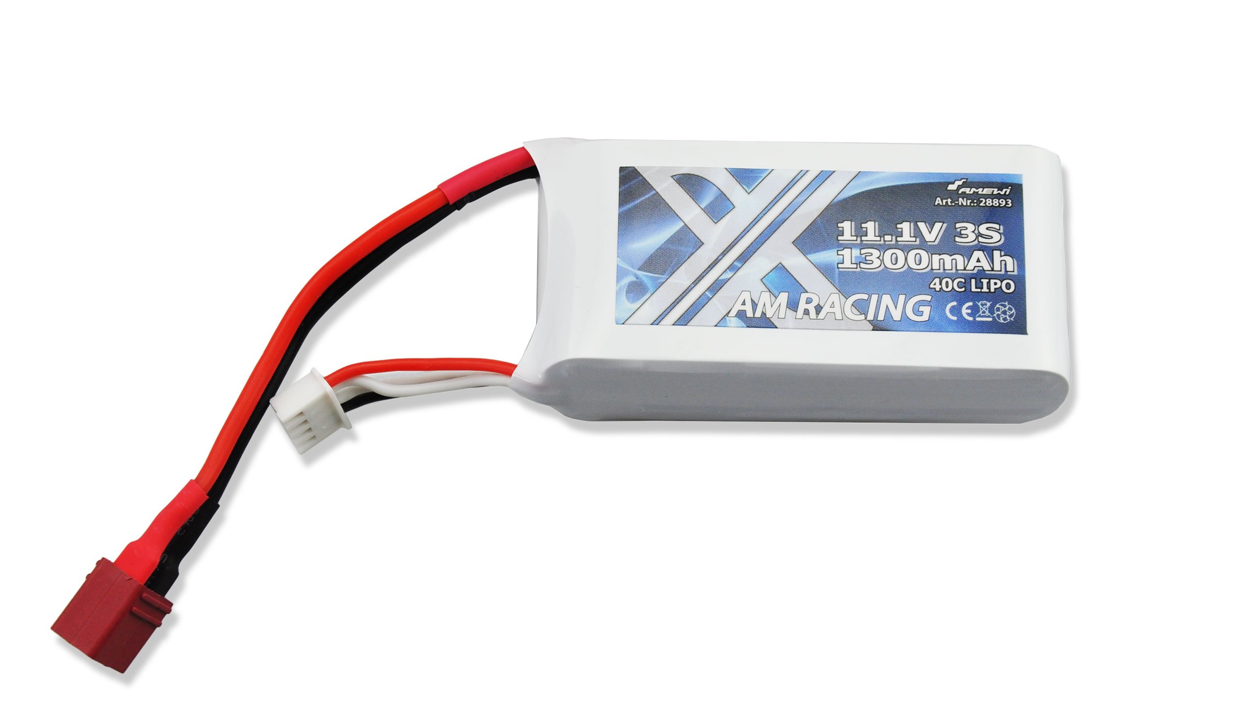 Amewi Deans 28893 Am Racing, 11,1 V, 1300 mAh, 40C LiPo batería