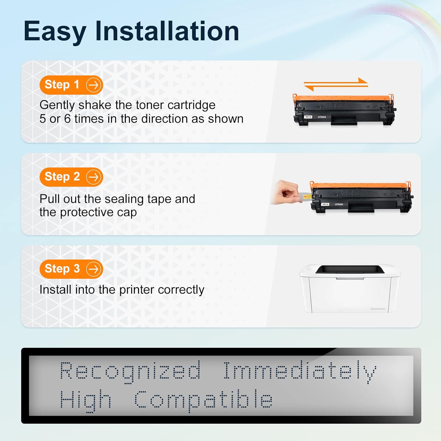 TESEN Compatible CF248A Toner Cartridge Replacement for HP CF248A Black Toner for use in HP LaserJet Pro M15w M15a M16w M16a MFP M29w M29a M28w M28a Printer (2 Packs, with New Chip)