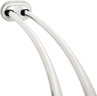 Zenna Home 35644SS, NeverRust Aluminum Double Curved Tension Shower Curtain Rod, 50 to 72-Inch, Chrome - coolthings.us