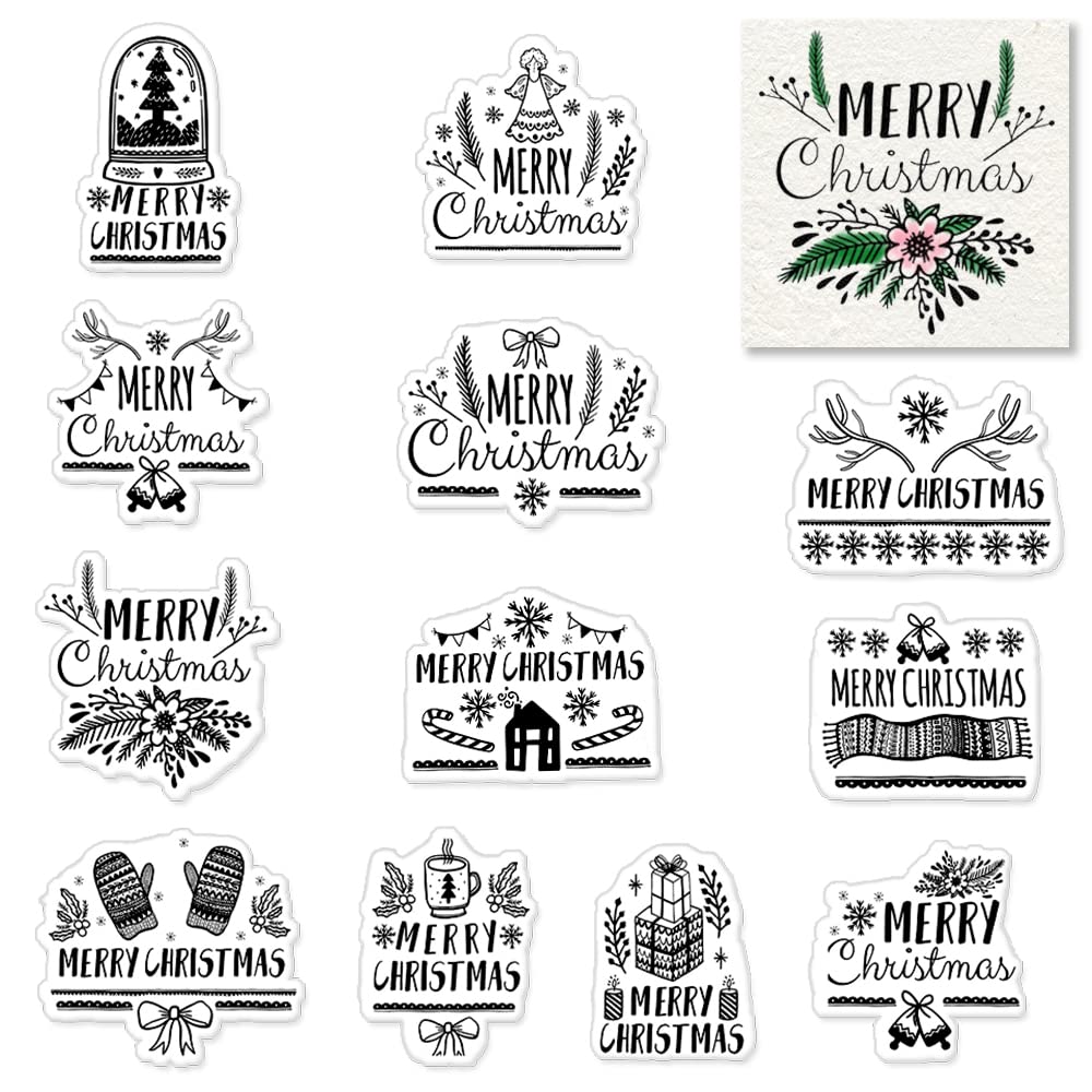 Christmas Clear Stamps - Blessing Words for Card Making -1 Christmas Clear Stamps - Blessing Words for Card Making -1