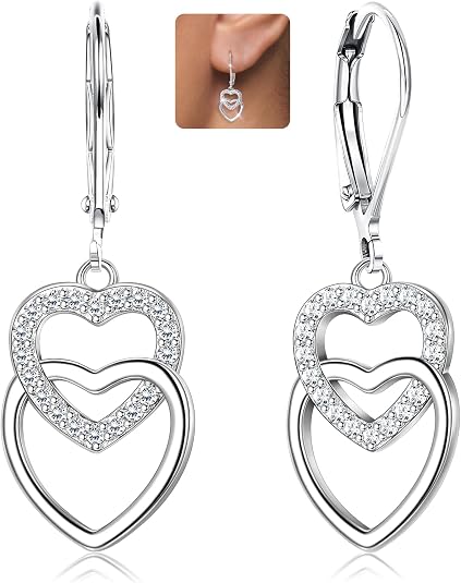 10 Paires Boucles D'Oreilles Acier Inoxydable Pour Femmes Et Filles - Cœurs, Fleurs, Papillons