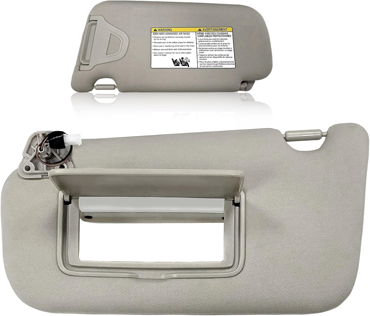 Sun Visor Replacement Fits for Nissan Sentra SR 1.8L 2013-2019 Sunshade with Vanity Light Replace 268-11645L (Left Driver Side (Beige))