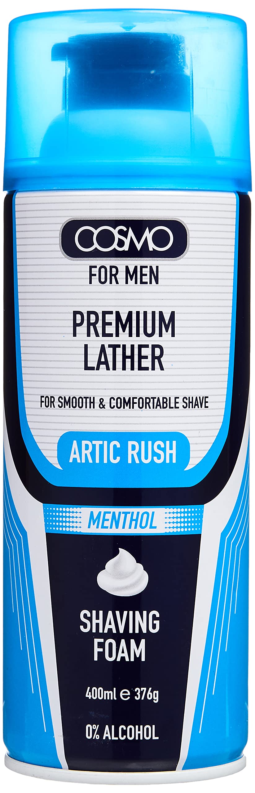 CD COSMO DESIGNS For Men Premium Lather Shaving Foam 400ml (Blue)