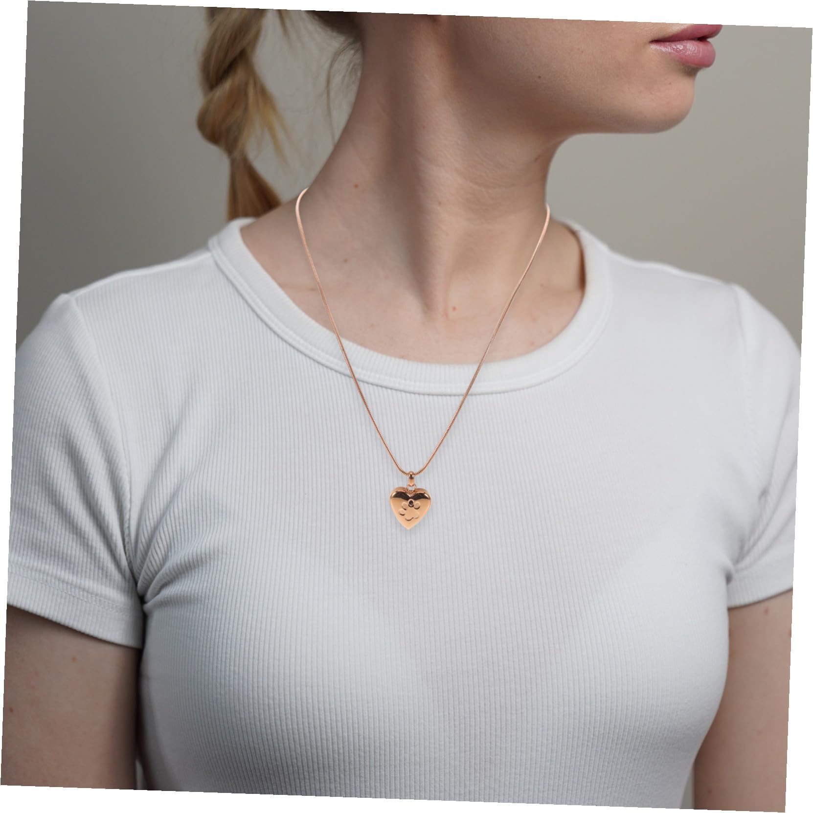 BESPORTBLE 2pezzi Collana Ciondolo per Urna per Animali Domestici in Acciaio Inossidabile Collana Porta Ceneri Forma di Cuore Contenitore per Ricordi di Cane e Gatto