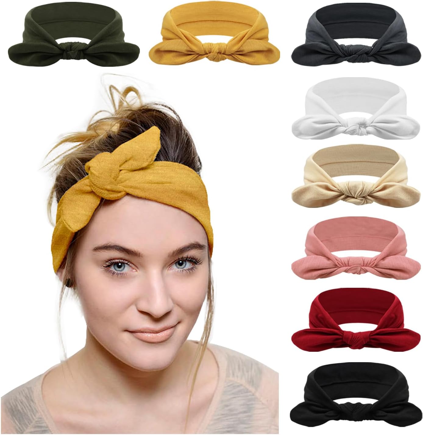 DRESHOW 8 Pack Women Headbands Headwraps Hair Bands Bows Hair Accessories