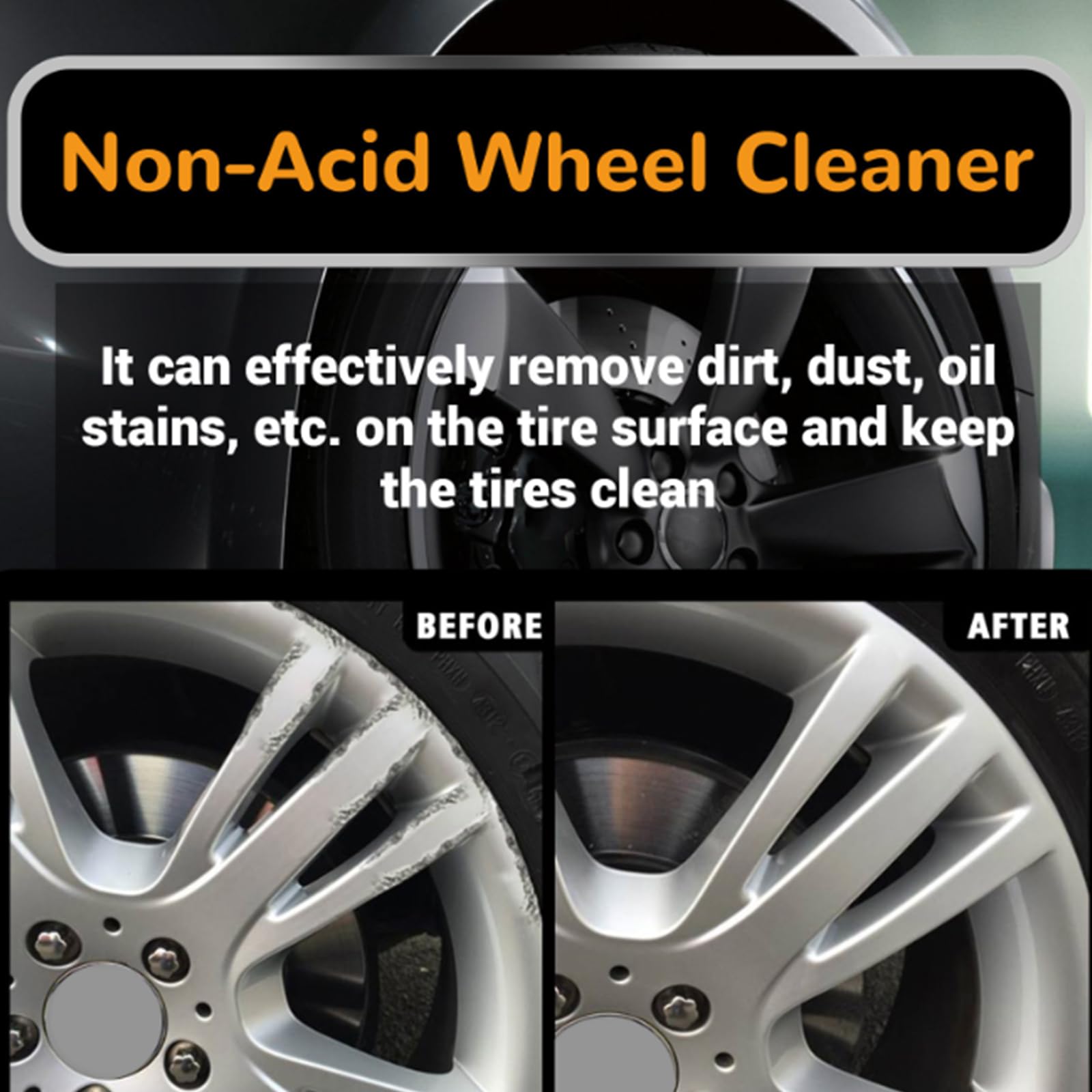 Wheelblaze Wheel Cleaner Wheelblaze, Versatile and Powerful Rust Converter Tire Cleaner Spray, Turn Filthy Wheels Into Instant Shine and Lasting Protection (2pcs)