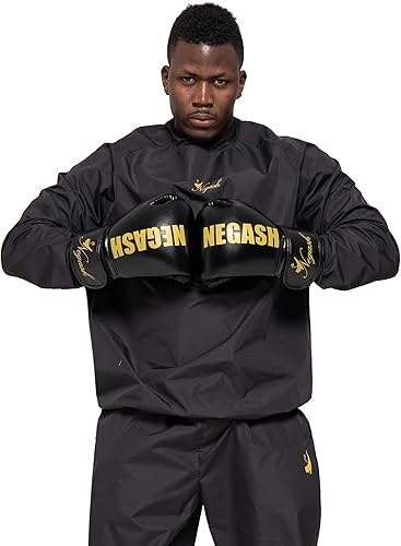 Miniatura 6 de Negash Sauna Suit for Men Anti Torn Sweat Sauna Suit Lightweight Waterproof Men Sauna Suit for Boxing Exercise Fitness