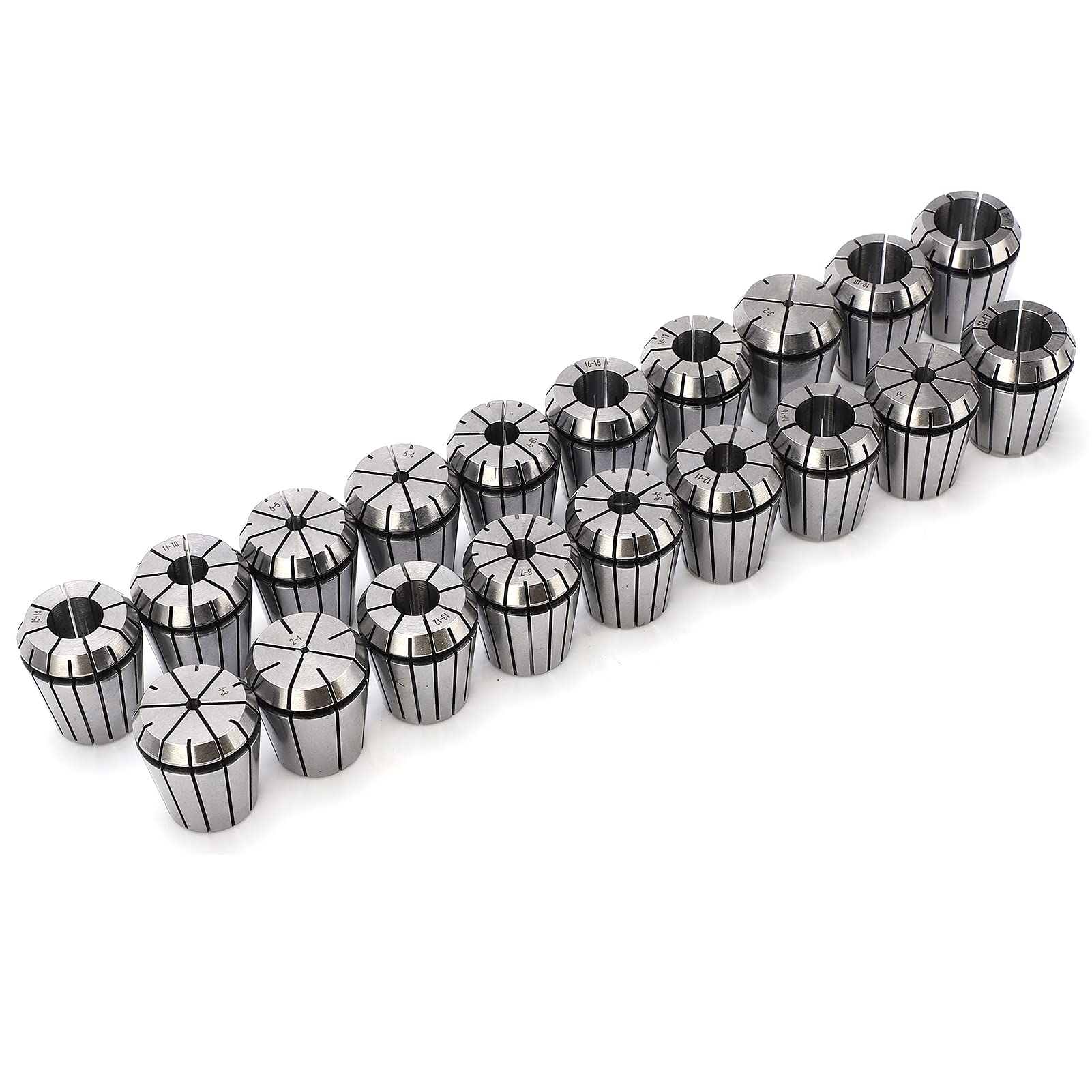 Zestaw tulei zaciskowych ER32 19 - szt. 2-20 mm |Dokładne tuleje frezarskie CNC do maszyn grawerujących |Bicie 0,015 mm, konstrukcja automatycznego zwalniania