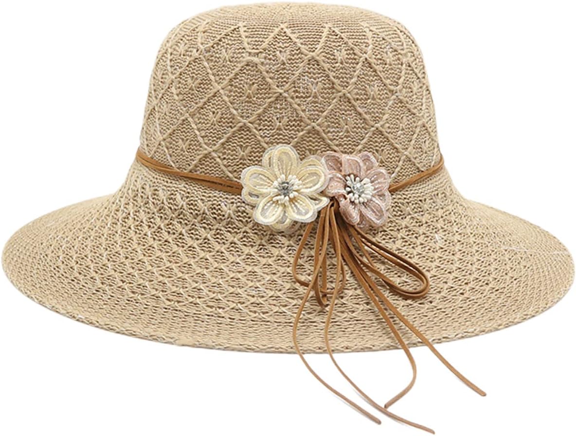 CL.HHanWomen's Women Ladies Summer Hats Wide Brim Hats Safari Outdoor Hats Gardening Walking Hat Womens Beach Sun