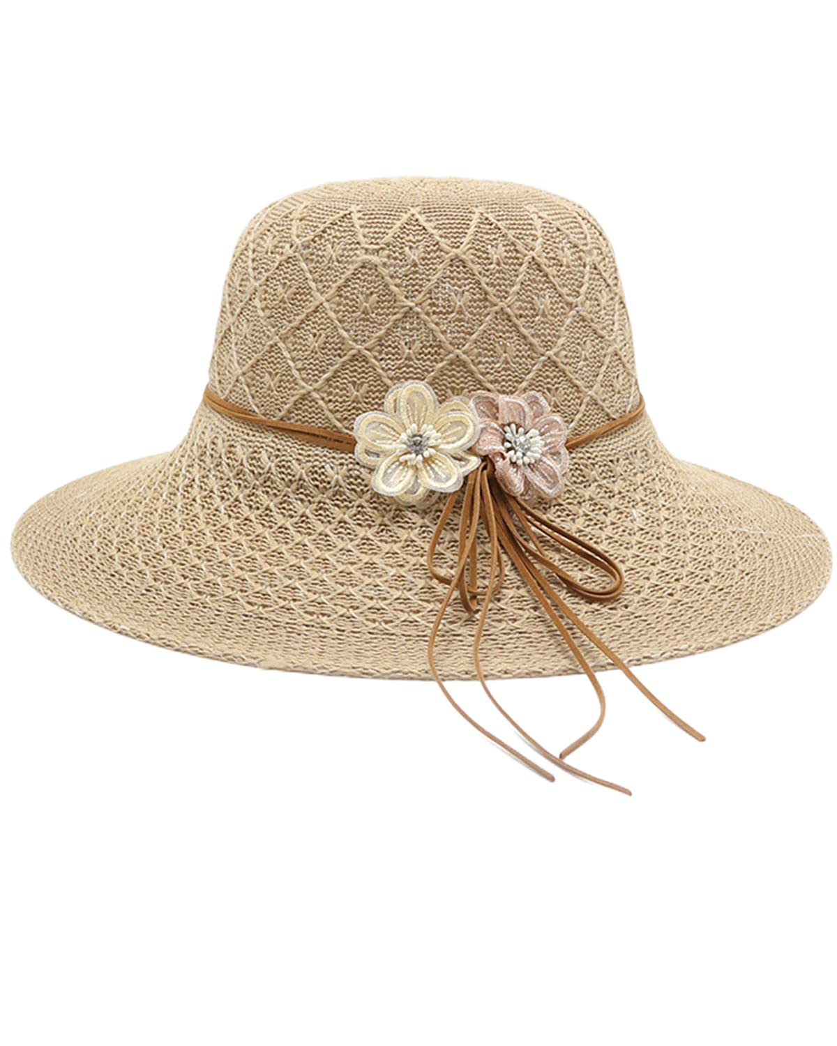 CL.HHanWomen's Women Ladies Summer Hats Wide Brim Hats Safari Outdoor Hats Gardening Walking Hat Womens Beach Sun