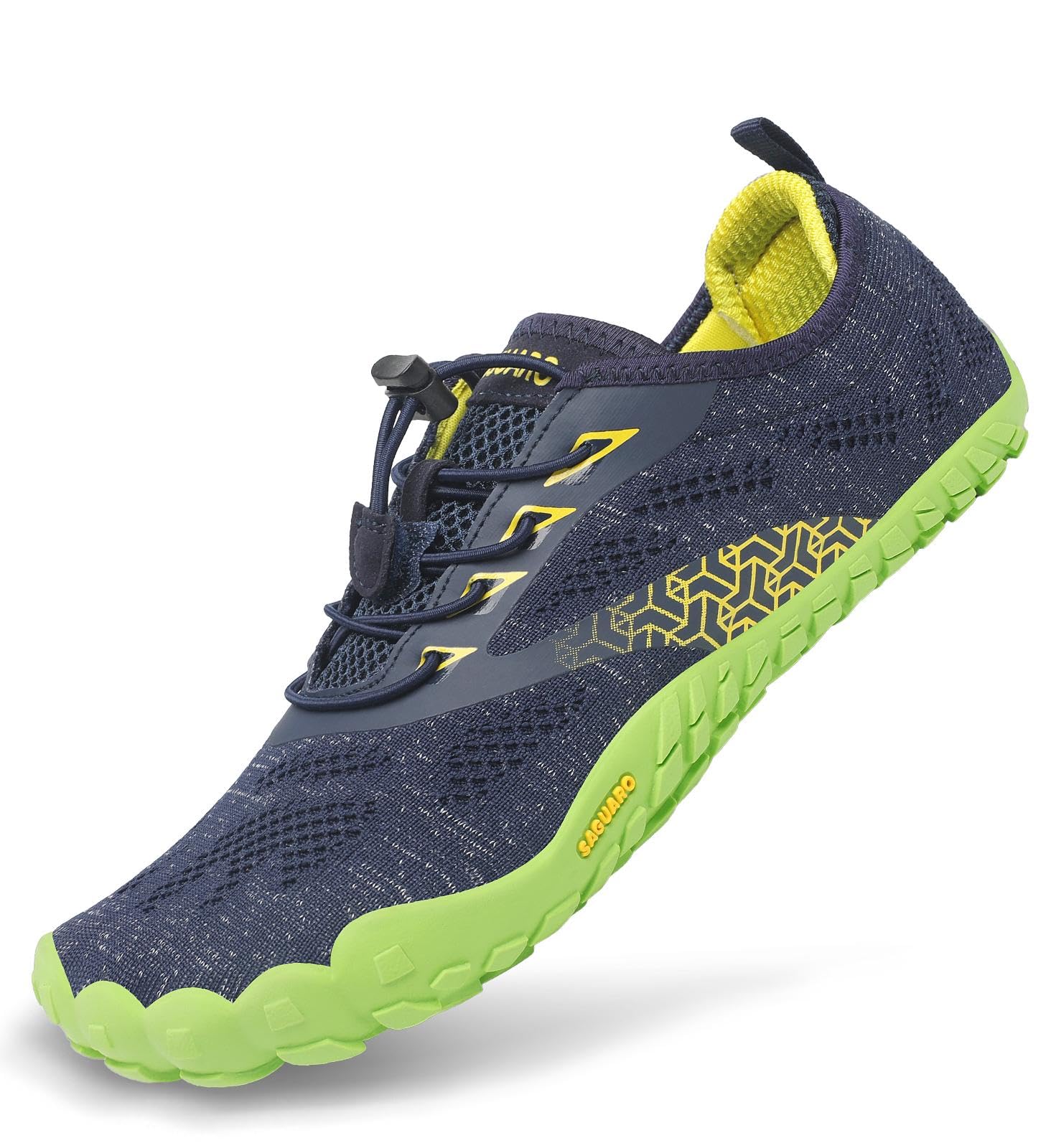SAGUARO Barfuss Schuhe Damen Barfußschuhe Herren Zehenschuhe rutschfest Atmungsaktive Barefoot Shoes Indoor & Outdoor Barfussschuhe mit Breiter Zehenbox & Zero Drop Solhe, Blau, 45 EU