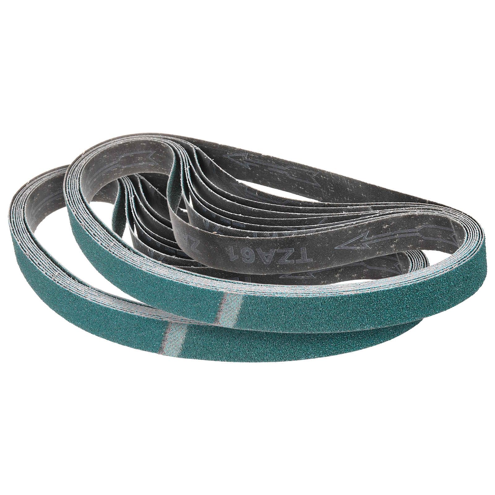 CoCud 25mm x 762mm Sanding Belt, 16 Pcs 40/60/80/120 Grits Zirconia Knife Sharpener Belts Work Sharpening for Belt Sander Knife Carving Tool Metal Working — image 1