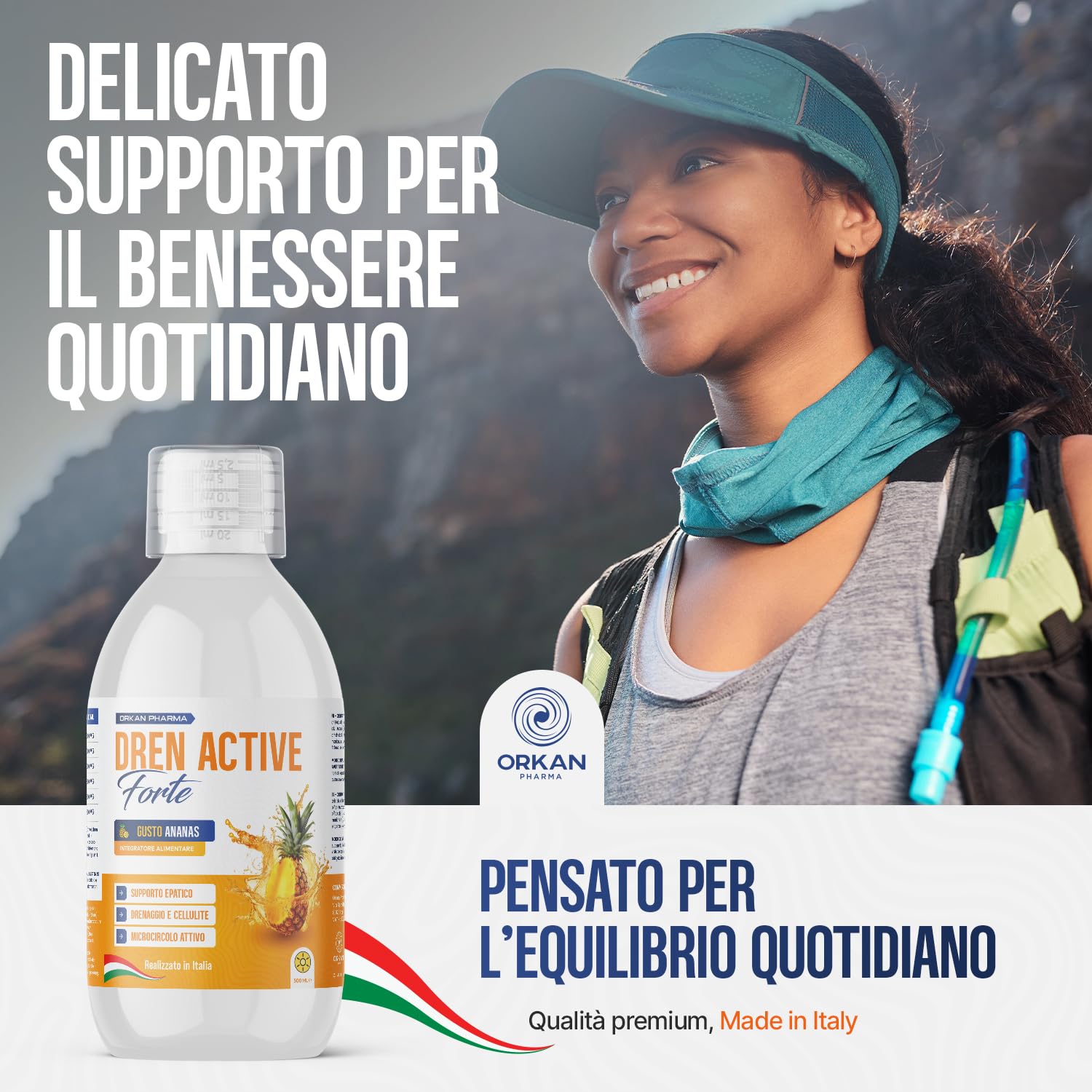 Diuretico Drenante Forte Dimagrante Detox per Ritenzione Idrica Potente Anticellulite Glutei e Gambe 500 ML Gusto Ananas Made in Italy