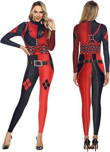 Miniatura 4 de Máscara dorada de media calavera para Halloween máscara de calavera para hombres mujeres disfraz de payaso negro y rojo de Halloween disfraz de