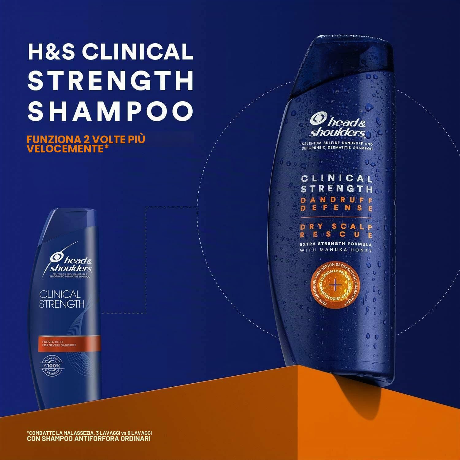 Head and Shoulders, Shampoo Clinical Strength per dermatite e dermatite seborroica, 400 ml (confezione da 2)