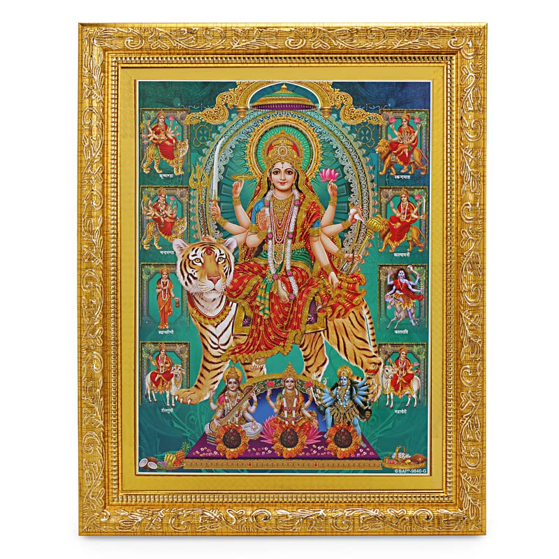 Nav-Durga photo murale zari pour illuminer votre salon