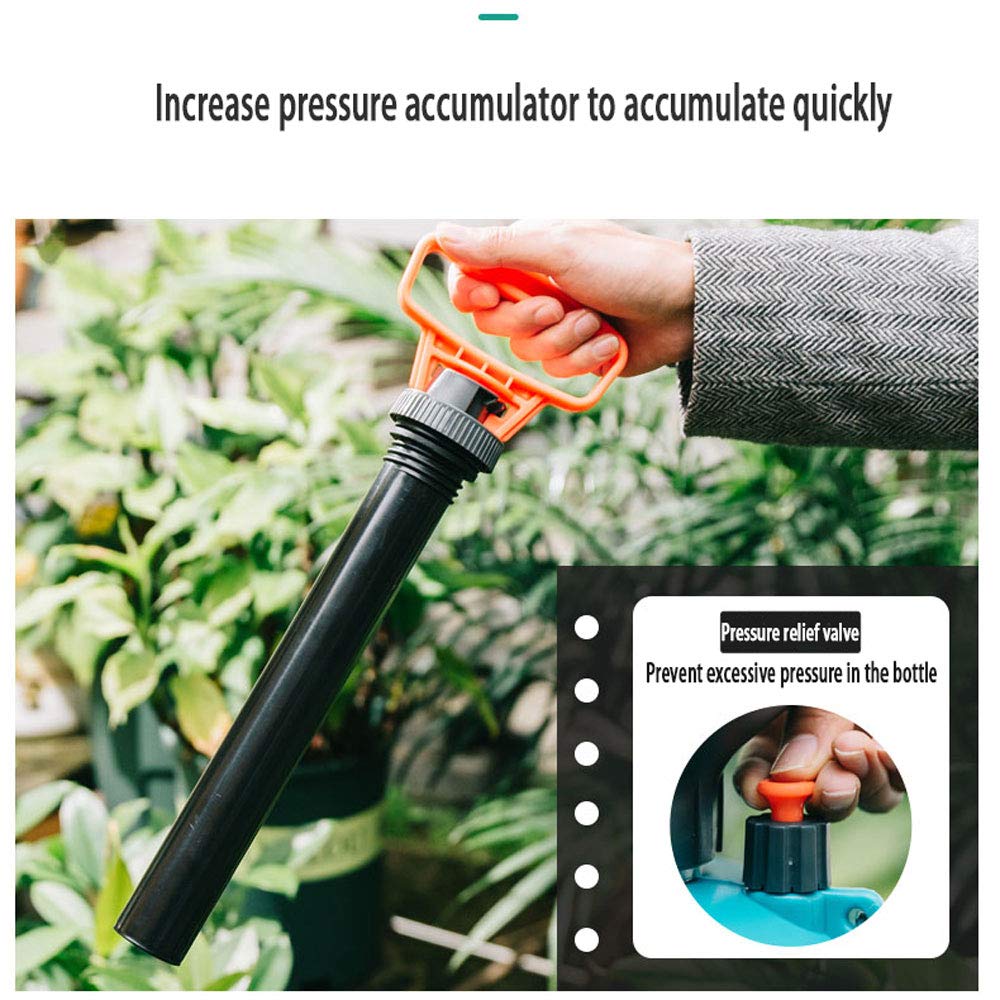 Vaporisateur plante,pulverisateur de jardin,Pulvérisateur à Pression bleu,5 Litres,La buse rotative peut ajuster librement l'effet de pulvérisation,Avec bandoulière et valve réglables sans effort
