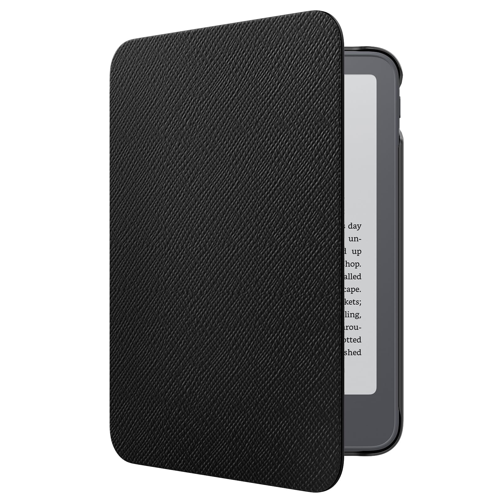 MoKo Hülle für 6 Zoll Kindle Basic Neueste Generation 2026, Schwarz | Leichte Schutzhülle, Spritzwassergeschützt, Magnetverschluss, Auto Schlaf/Wach, für Amazon Kindle 2026 Aluminium