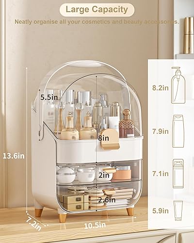 Miniatura 2 de Organizador de maquillaje, soporte para cuidado de la piel, organizador de mostrador de baño, caja de almacenamiento para cosméticos, regalos para