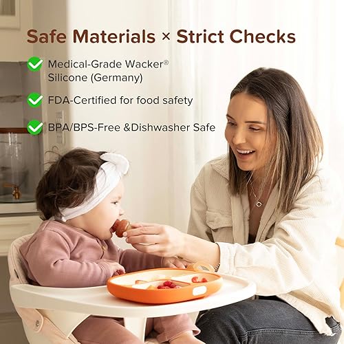 Miniatura 9 de Comedero de frutas para bebés con bolsa de silicona para alimentos sólidos para bebés, purés de verduras, comederos para bebés, niños y niñas, color