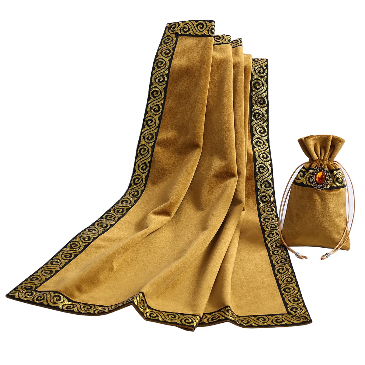 BLESSUME Tarot Tischdecke Altar Tarot Tuch (Gelb 1)