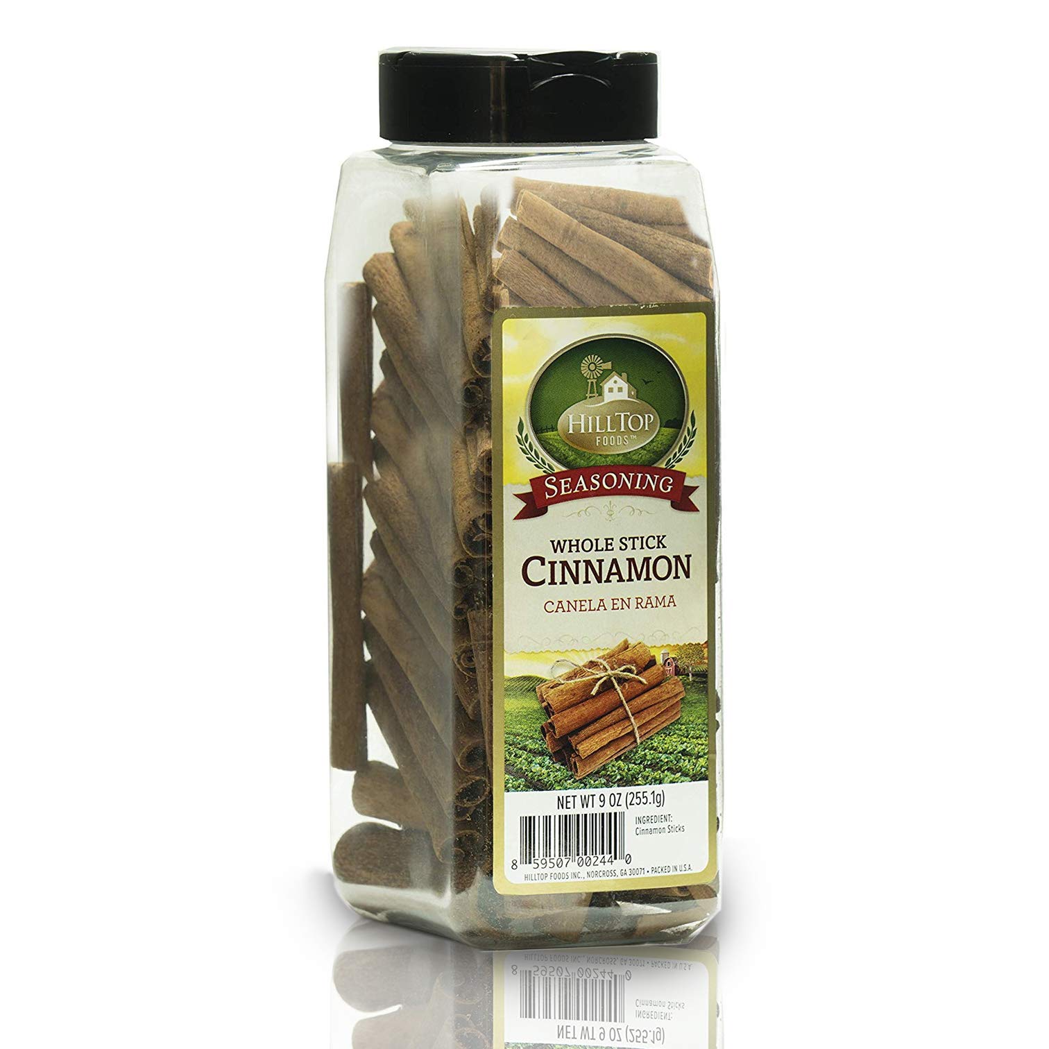 Hilltop Foods Whole Cinnamon Stick (2 3/4" Length) 9 Ounce