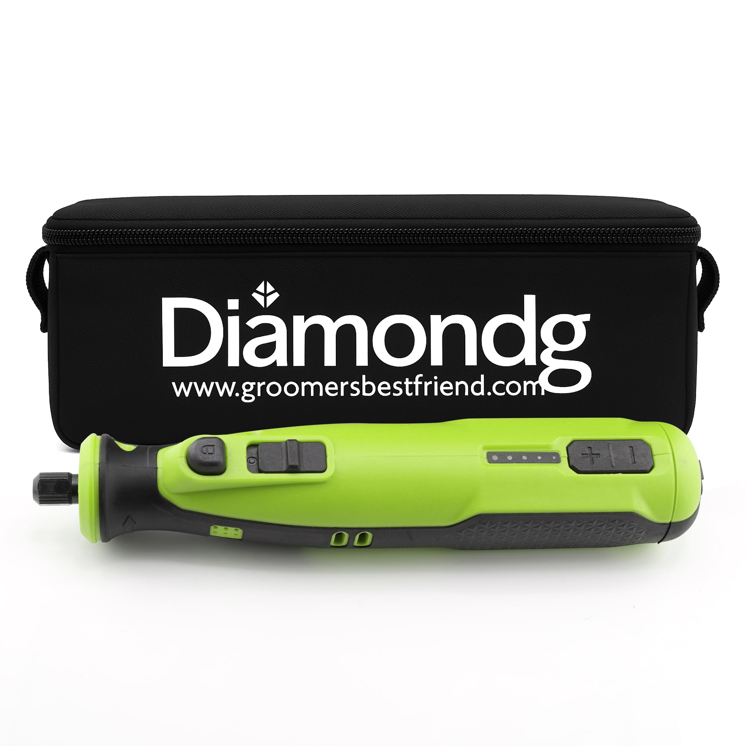 Diamondg Cordless Dog Nail Grinder with Quiet Sound & LED Tip for Large & Small Dogs, 4hrs. Runtime - Electric Dog Nail Trimmer, Heavy Duty Rotary Tool Alternative to Toenail Clippers & Filers