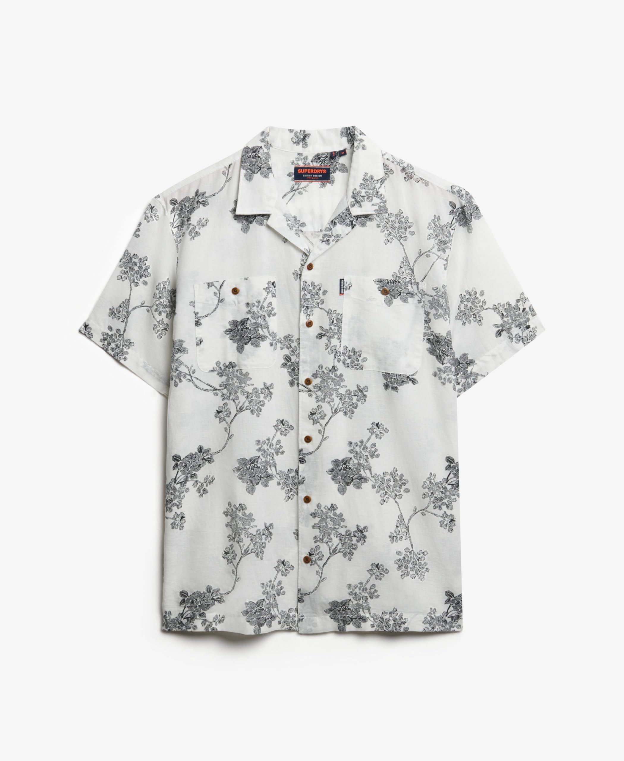 Superdry Herren Kurzärmeliges Strandhemd