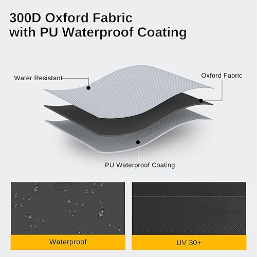 Miniatura 3 de EAST OAK Cubierta de calentador de patio como accesorio para calentador de patio al aire libre, tela Oxford 300D, cremallera, impermeable, a prueba