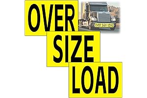 Reflective Wide Load Sign Magnetic for Trucks, 12" x 60" Safety Signs...