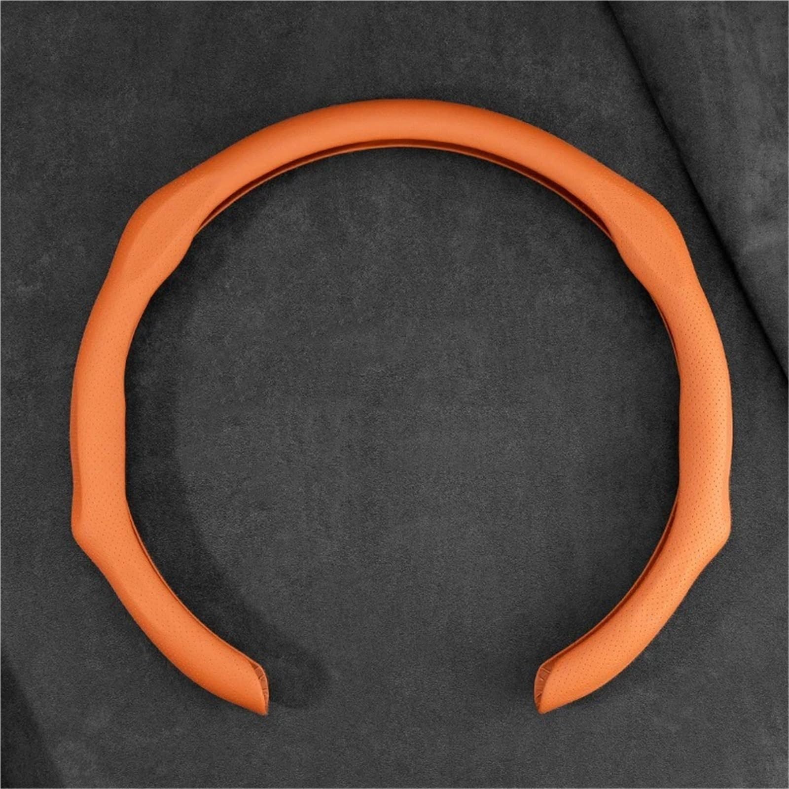 Cubierta Volante Coche Protector para Volante Coche Transpirable Universal Antideslizante 15 Pulgadas/38cm Cubiertas Refuerzo Piezas Automóvil(Orange-PU)